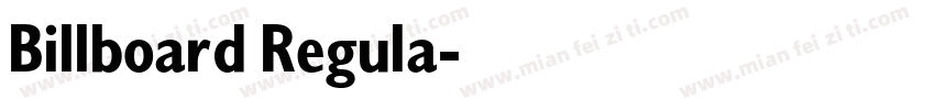 Billboard Regula字体转换